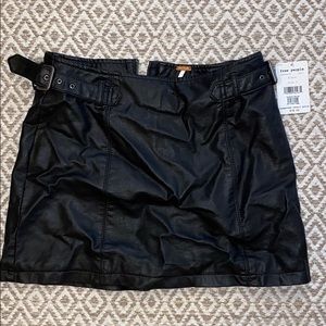 Brand New Free People Leather Mini Skirt